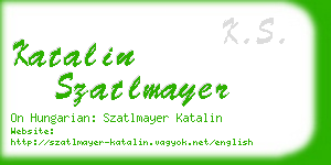 katalin szatlmayer business card